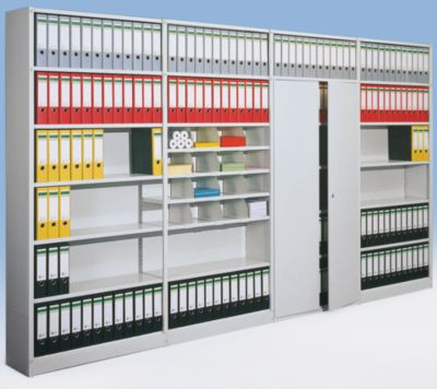 B&uuml;ro-Steckregal, mit R&uuml;ckwand - Regalh&ouml;he 1900 mm Grundregal, Breite x Tiefe 760 x 400 mm im Preisvergleich 