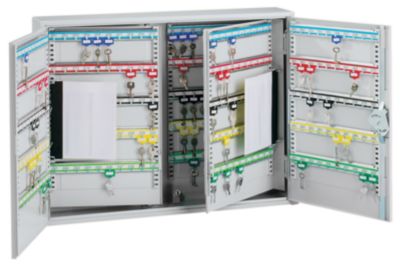 Schl&uuml;sselschrank, 2-t&uuml;rig - komplett mit Schl&uuml;sselanh&auml;ngern 100 Haken, HxBxT 550 x 730 x 8 Preisvergleich