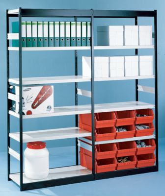 B&uuml;ro-Regalsystem, ohne R&uuml;ckwand - Regalh&ouml;he 2600 mm Grundregal, Breite x Tiefe 1000 x 500  Preisvergleich