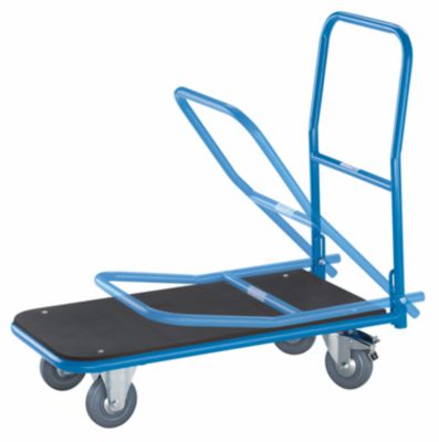 Magazinwagen - mit klappbarem Schiebeb&uuml;gel MDF-Platte, beschichtet Preisvergleich