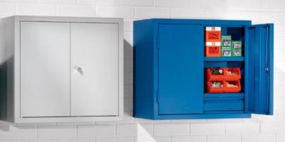 H&auml;ngeschrank - HxBxT 600 x 650 x 320 mm, mit 1 Fachboden lichtgrau RAL 7035 Preisvergleich
