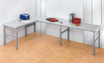 Arbeitsplatz-System, h&ouml;henverstellbar von 650 - 1000 mm - Anbautisch f&uuml;r Linie und Winkel  Preisvergleich
