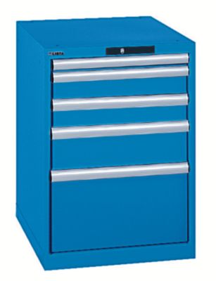 Schubladenschrank - 5 Schubladen, 1 x 50, 2 x 100, 1 x 150, 1 x 300 mm, Zahlenschloss Schu Preisvergleich