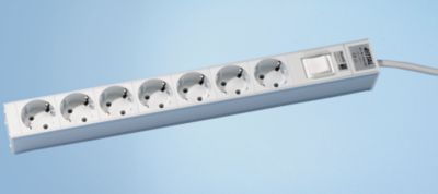 no name Steckdosenleiste, Steckbild SCHUKO - mit &Uuml;berspannungsschutz und Entst&ouml;rfilter 5 Steckdosen, L&auml;nge 482,6 mm