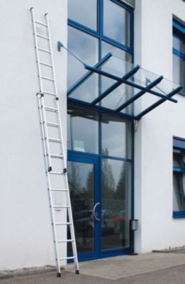 H&ouml;henverstellbare Anlegeleiter - Schiebeleiter, 2-teilig 2 x 10 Sprossen Preisvergleich