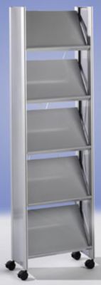 Design-Prospektst&auml;nder - f&uuml;r 10 x DIN A4 silber / silber Preisvergleich