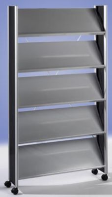 Design-Prospektst&auml;nder - f&uuml;r 20 x DIN A4 silber / schwarz Preisvergleich