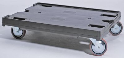 no name Transportroller f&uuml;r Euro-Stapelbeh&auml;lter - LxB 800 x 600, Tragf&auml;higkeit 500 kg Rad-&Oslash; 125 mm