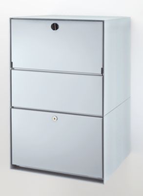 no name XXL-Briefkasten - f&uuml;r ca. 3 DIN-A4-Ordner Edelstahl, pulverbeschichtet, wei&szlig;aluminium RAL 9006