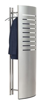no name Garderobe mit Sichtschutz - inkl. 5 Kleiderb&uuml;geln HxBxT 1700 x 600 x 400 mm, silber