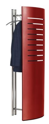 no name Garderobe mit Sichtschutz - inkl. 5 Kleiderb&uuml;geln HxBxT 1700 x 600 x 400 mm, rubinrot