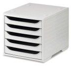no name Schubladen-Box - HxBxT 255 x 270 x 340 mm, Geh&auml;usefarbe grau Schubladenfarbe grau, VE 2 Stk
