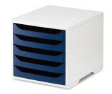 no name Schubladen-Box - HxBxT 255 x 270 x 340 mm, Geh&auml;usefarbe grau Schubladenfarbe blau, VE 2 Stk