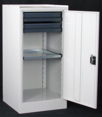 Werkzeug- und Beistellschrank Serie ST - BxT 500 x 500 mm, mit 2 Schubladen und 1 Fachbode Preisvergleich