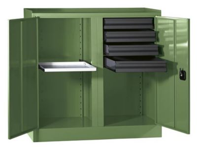 Werkzeug- und Beistellschrank Serie ST - BxT 1000 x 500 mm, 4 Schubladen, 1 Fachboden, 1 M Preisvergleich