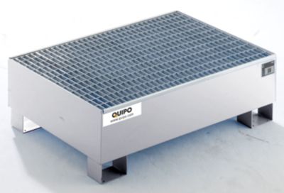 Auffangwanne aus Stahlblech - LxBxH 1200 x 800 x 360 mm feuerverzinkt, f&uuml;r 2 F&auml;sser, H&ouml;he  Preisvergleich