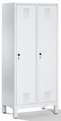 Garderobenschrank mit Kunststoff-F&uuml;&szlig;en - Abteilbreite 400 mm, HxBxT 1850 x 810 x 500 mm li Preisvergleich
