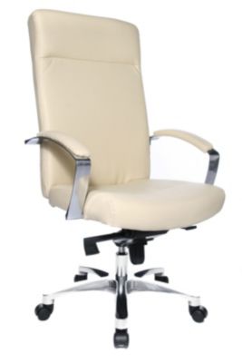no name Leder-Drehsessel - R&uuml;ckenlehnenh&ouml;he 740 mm beige