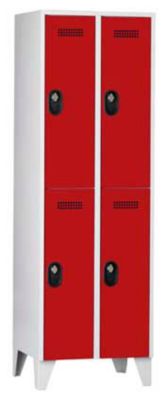 Garderobenschrank, Fachh&ouml;he 820 mm - HxBxT 1850 x 600 x 500 mm, Abteilbreite 300 mm Korpus Preisvergleich