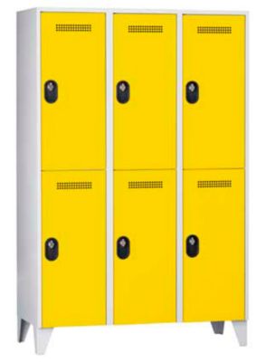 Garderobenschrank, Fachh&ouml;he 820 mm - HxBxT 1850 x 1200 x 500 mm, Abteilbreite 400 mm Korpu Preisvergleich
