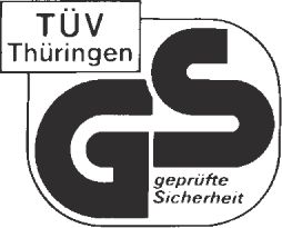 <B>Geprüfte Sicherheit</B><br/>Hierbei handelt es sich um ein Prüfzeichen. GS steht für geprüfte Sicherheit.