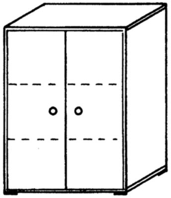 B&uuml;roschrank - 2 Fachb&ouml;den, 800 mm breit Buche-Dekor