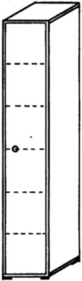 B&uuml;roschrank - 5 Fachb&ouml;den, 400 mm breit Buche-Dekor