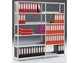 Rayonnage de bureau galvanisé à boulonner - hauteur rayonnage 1150 mm