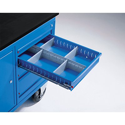 Kit de compartimentation pour tiroirs - pour 4 tiroirs - hauteur 48, 78, 108, 168 mm