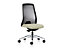 Bürodrehstuhl  EVERY | Weiche Rollen | Silber -Feuerrot | Sitzhöhe 430 mm | interstuhl