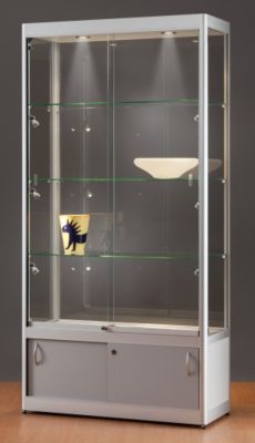 SDB Vitrine mit LED-Beleuchtung - HxBxT 2000 x 1000 x 400 mm