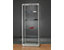 Vitrine hauteur 1984 mm, sans éclairage - l x p 800 x 400 mm, forme rectangulaire, Revolving devant la porte, argenté 