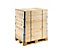 Holzaufsatzrahmen für Palette im Euroformat - diagonal klappbar, mit 4 Scharnieren - Nutzhöhe 200 mm