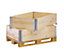 Holzaufsatzrahmen für Palette im Euroformat - diagonal klappbar, mit 4 Scharnieren - Nutzhöhe 200 mm