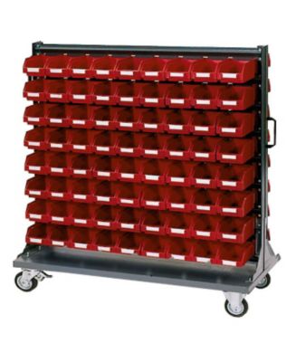 Lagerregal-Rollwagen - mit Sichtlagerkästen, Höhe 1065 mm Regale mit