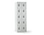 Schließfachschrank mit Drehriegel für Vorhängeschloss, 10 Fächer - HxBxT 1800 x 600 x 500 mm, Korpusfarbe lichtgrau