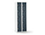 QUIPO Schließfachschrank mit Drehriegel für Vorhängeschloss, 10 Fächer - HxBxT 1800 x 600 x 500 mm, Korpusfarbe lichtgrau