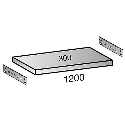 Tablette supplémentaire pour rayonnage emboîtable pour archives - profondeur 300 mm - largeur 1200 mm
