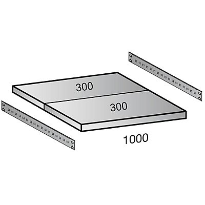 Tablette pour rayonnage emboîtable Cleana - largeur tablettes 1000 mm - profondeur 600 mm