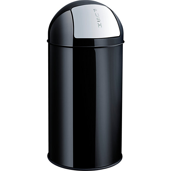 Image of helit Push-Abfallbehälter - Volumen 50 l schwarz