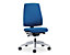 Bürodrehstuhl GOAL | Weiche Rollen | Brillantsilber-Enzianblau | Sitzhöhe 410 mm | interstuhl