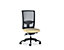 Bürodrehstuhl GOAL AIR | Harte Rollen | Schwarz-Beige | Sitzhöhe 390 mm | interstuhl