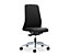 Bürodrehstuhl  EVERY | Chillback-Rückenlehne schwarz | Harte Rollen | Brillantsilber -Feuerrot | Sitzhöhe 430 mm | interstuhl
