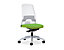 Bürodrehstuhl  EVERY | Rückenlehne weiß | Harte Rollen | Brillantsilber -Enzianblau | Sitzhöhe 430 mm | interstuhl