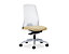 Bürodrehstuhl  EVERY | Rückenlehne weiß | Weiche Rollen | Brillantsilber -Gelbgrün | Sitzhöhe 430 mm | interstuhl