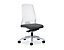 Bürodrehstuhl  EVERY | Rückenlehne weiß | Weiche Rollen | Brillantsilber -Gelbgrün | Sitzhöhe 430 mm | interstuhl