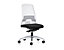 Bürodrehstuhl  EVERY | Rückenlehne weiß | Harte Rollen | Silber -schwarz | Sitzhöhe 430 mm | interstuhl
