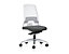 Bürodrehstuhl  EVERY | Rückenlehne weiß | Harte Rollen | Silber -schwarz | Sitzhöhe 430 mm | interstuhl