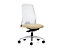 Bürodrehstuhl  EVERY | Rückenlehne weiß | Weiche Rollen | Silber -Gelbgrün | Sitzhöhe 430 mm | interstuhl