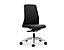 Bürodrehstuhl  EVERY | Chillback-Rückenlehne weiß | Weiche Rollen | Brillantsilber -Feuerrot | Sitzhöhe 430 mm | interstuhl